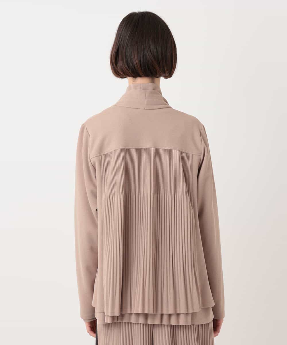 RBKLT53270 HIROKO BIS(ヒロコ ビス) バックプリーツジャージーカーディガン ベージュ