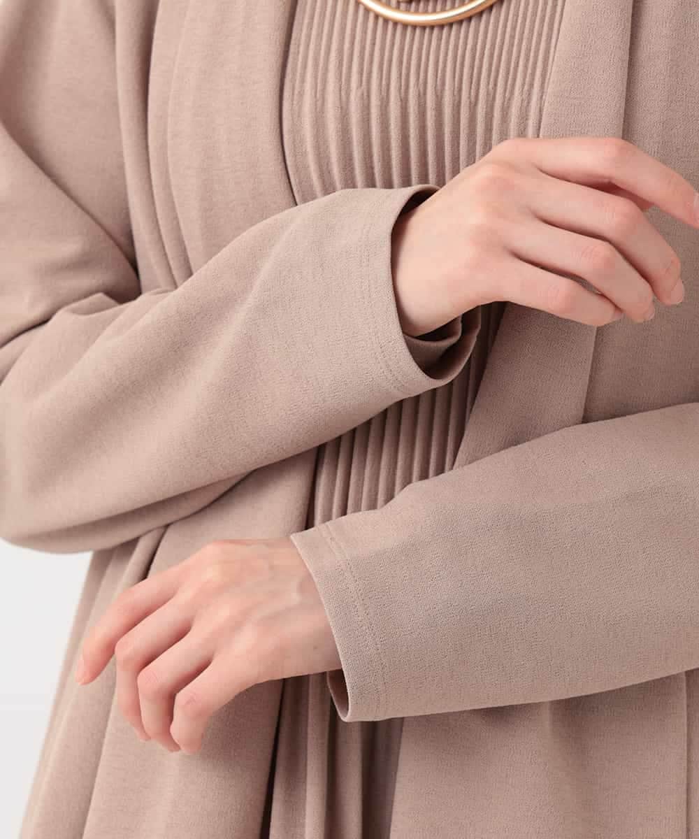 RBKLT53270 HIROKO BIS(ヒロコ ビス) バックプリーツジャージーカーディガン ベージュ