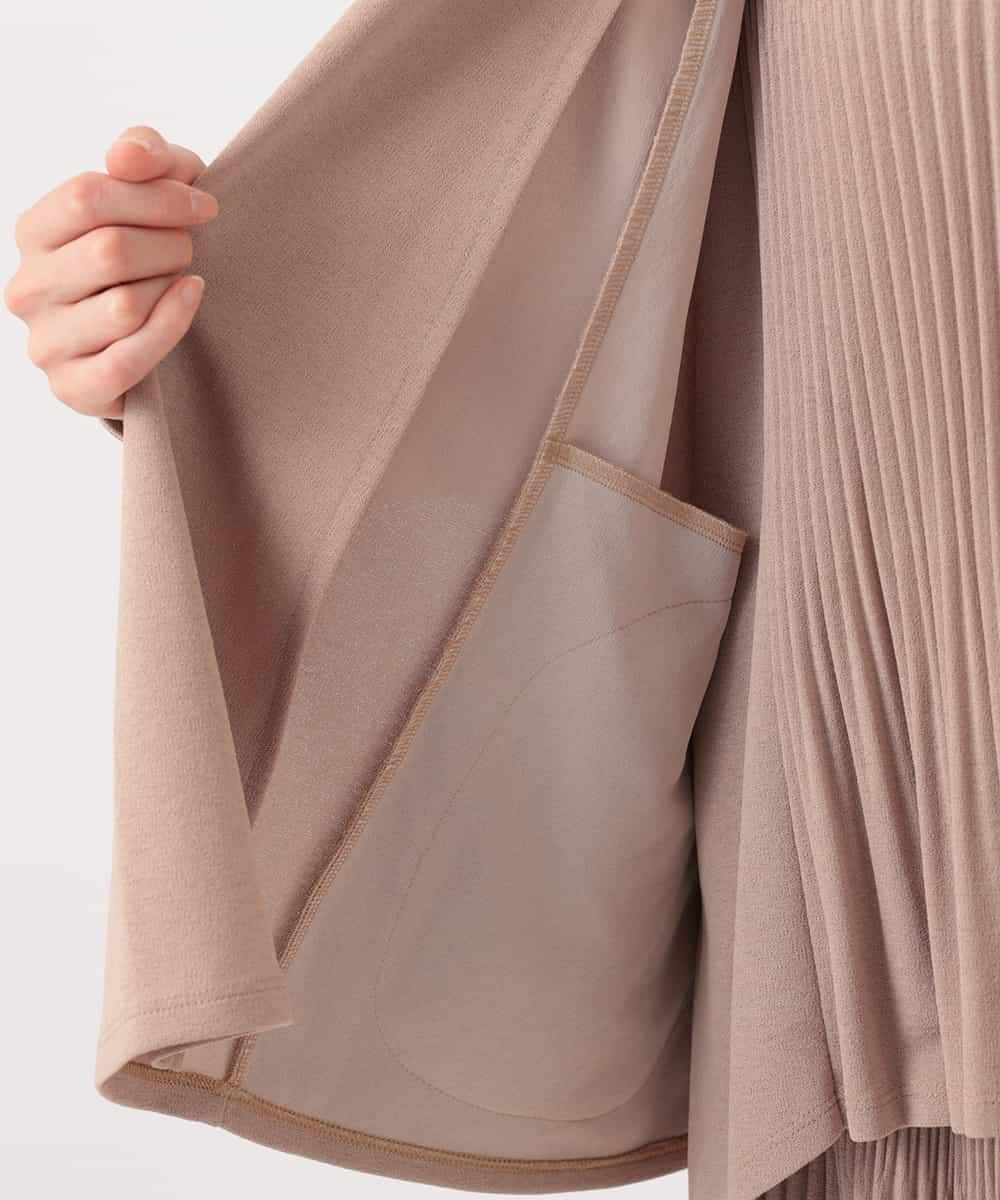 RBKLT53270 HIROKO BIS(ヒロコ ビス) バックプリーツジャージーカーディガン ベージュ