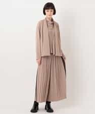 RBKLT53270 HIROKO BIS(ヒロコ ビス) バックプリーツジャージーカーディガン ベージュ