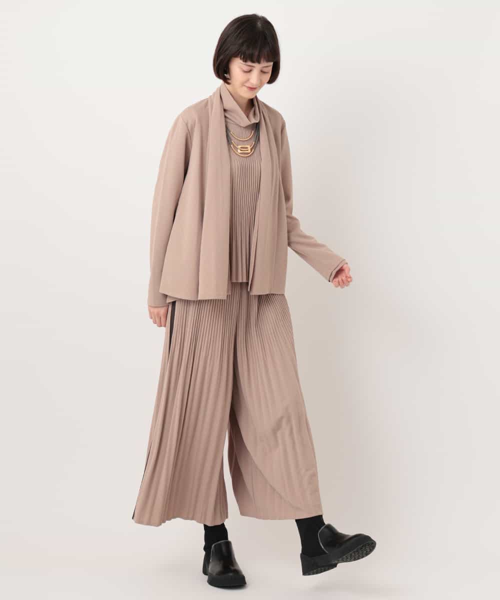 RBKLT53270 HIROKO BIS(ヒロコ ビス) バックプリーツジャージーカーディガン ベージュ