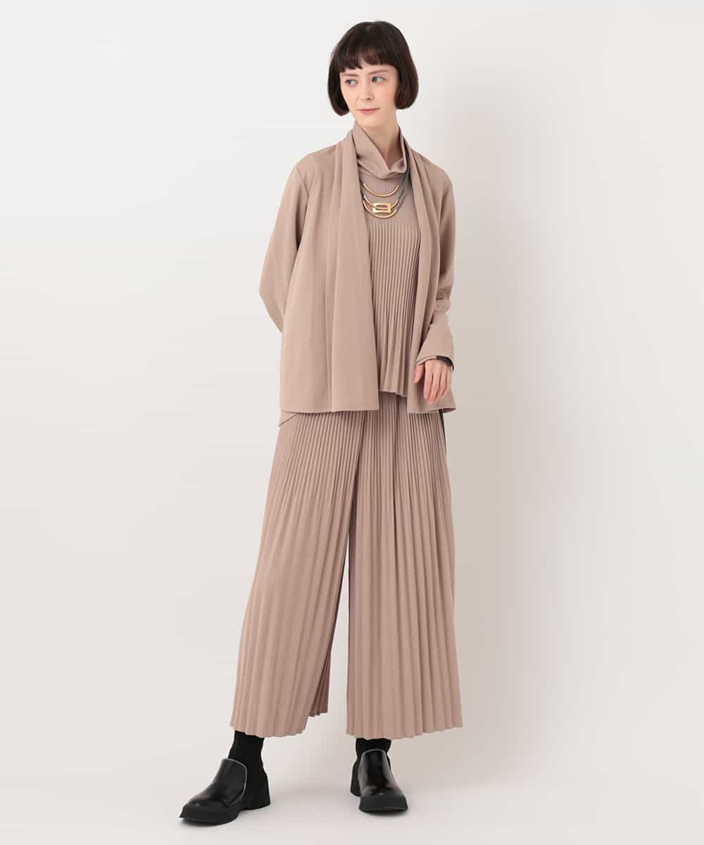 RBKLT53270 HIROKO BIS(ヒロコ ビス) バックプリーツジャージーカーディガン ベージュ