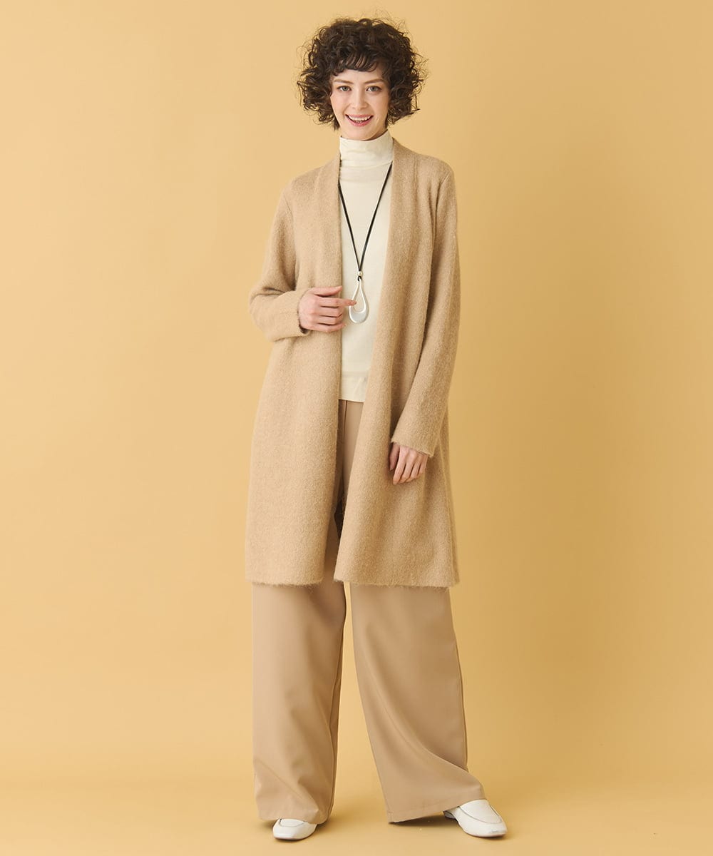 RBLAA32260 HIROKO BIS(ヒロコ ビス) ダブルクロスワイドパンツ /洗える ベージュ