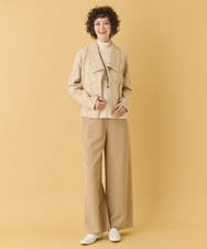 RBLAA32260 HIROKO BIS(ヒロコ ビス) ダブルクロスワイドパンツ /洗える ベージュ