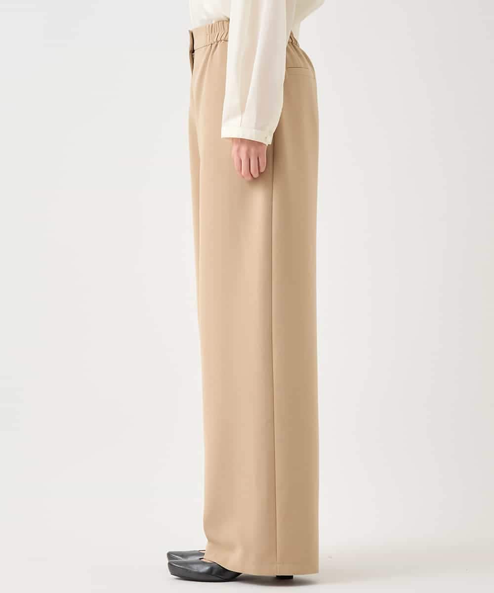 RBLAA32260 HIROKO BIS(ヒロコ ビス) ダブルクロスワイドパンツ /洗える ベージュ