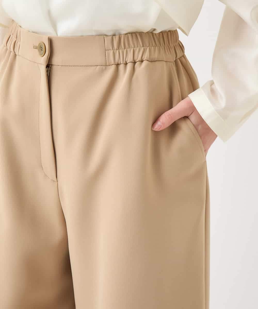 RBLAA32260 HIROKO BIS(ヒロコ ビス) ダブルクロスワイドパンツ /洗える ベージュ