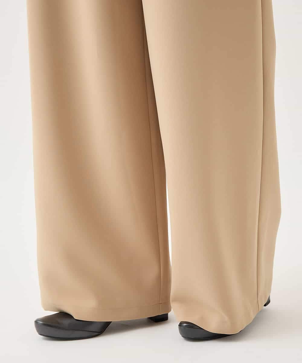 RBLAA32260 HIROKO BIS(ヒロコ ビス) ダブルクロスワイドパンツ /洗える ベージュ