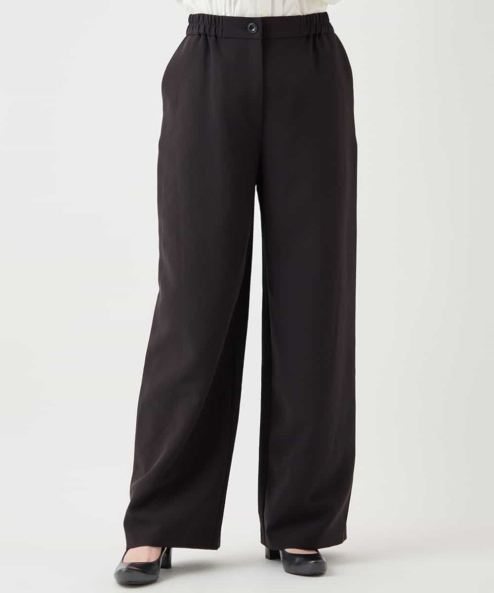 RBLAA32260 HIROKO BIS(ヒロコ ビス) ダブルクロスワイドパンツ /洗える ベージュ