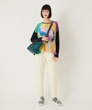 RBLAE20230 HIROKO BIS(ヒロコ ビス) 両面起毛デザインプルオンパンツ /洗える グレー