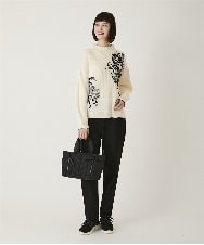 RBLAE20230 HIROKO BIS(ヒロコ ビス) 両面起毛デザインプルオンパンツ /洗える グレー