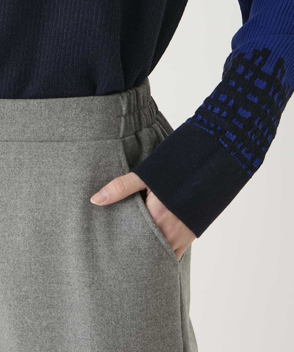 RBLAE20230 HIROKO BIS(ヒロコ ビス) 両面起毛デザインプルオンパンツ グレー