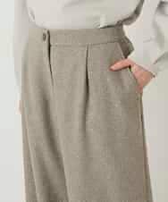RBLAE21230 HIROKO BIS(ヒロコ ビス) ネップツイードワイドプルオンパンツ ベージュ