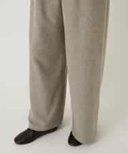 RBLAE21230 HIROKO BIS(ヒロコ ビス) ネップツイードワイドプルオンパンツ ベージュ