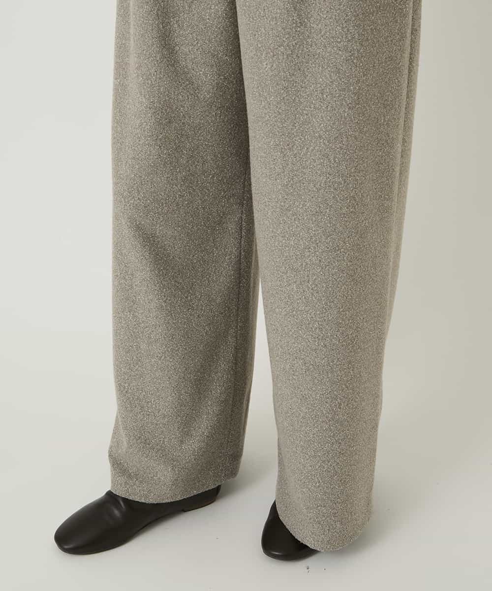 RBLAE21230 HIROKO BIS(ヒロコ ビス) ネップツイードワイドプルオンパンツ ベージュ