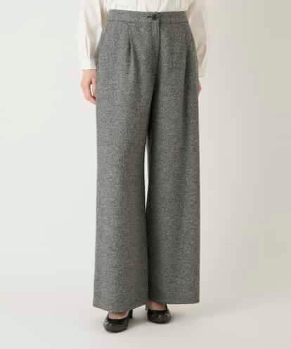 RBLAE21230 HIROKO BIS ネップツイードワイドプルオンパンツ