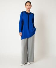 RBLAF30230 HIROKO BIS(ヒロコ ビス) 【アルガンオイル加工】ストレッチワイドパンツ ベージュ