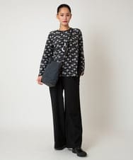 RBLAF30230 HIROKO BIS(ヒロコ ビス) 【アルガンオイル加工】ストレッチワイドパンツ ベージュ