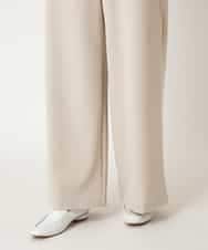 RBLAF30230 HIROKO BIS(ヒロコ ビス) 【アルガンオイル加工】ストレッチワイドパンツ ベージュ