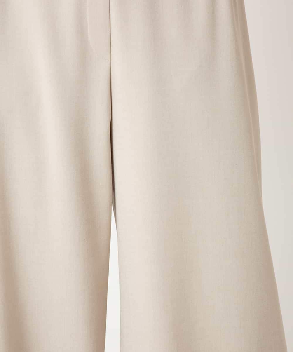 RBLAF30230 HIROKO BIS(ヒロコ ビス) 【アルガンオイル加工】ストレッチワイドパンツ ベージュ