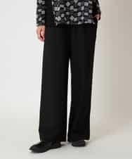 RBLAF30230 HIROKO BIS(ヒロコ ビス) 【アルガンオイル加工】ストレッチワイドパンツ ベージュ