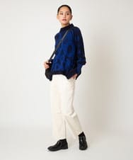 RBLAF31230 HIROKO BIS(ヒロコ ビス) ストレッチコーデュロイパンツ ネイビー