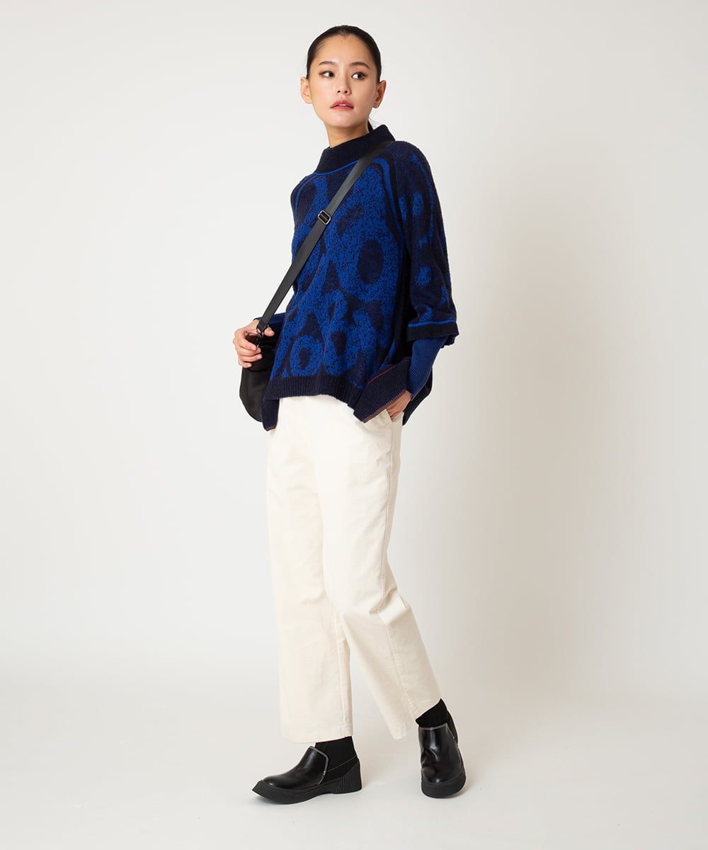 RBLAF31230 HIROKO BIS(ヒロコ ビス) ストレッチコーデュロイパンツ ネイビー