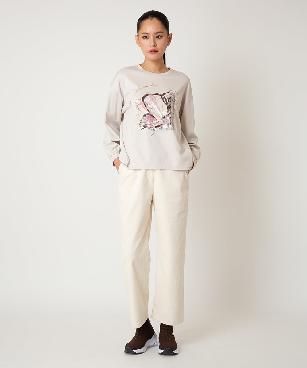 RBLAF31230 HIROKO BIS(ヒロコ ビス) ストレッチコーデュロイパンツ ネイビー