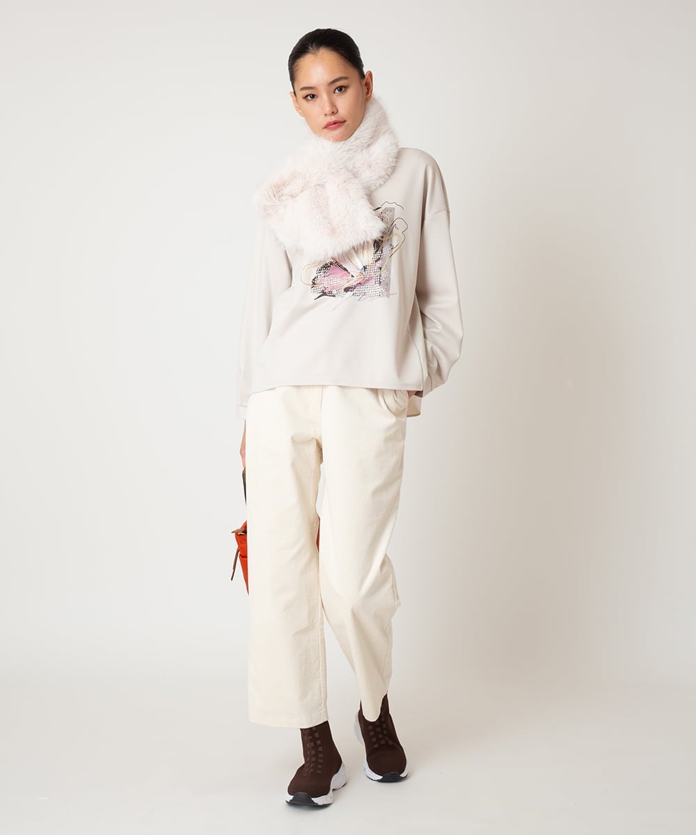 RBLAF31230 HIROKO BIS(ヒロコ ビス) ストレッチコーデュロイパンツ ネイビー