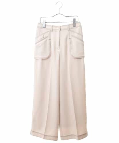 RBLAO10230 HIROKO BIS 【洗濯機で洗える】ステッチデザインワイドパンツ