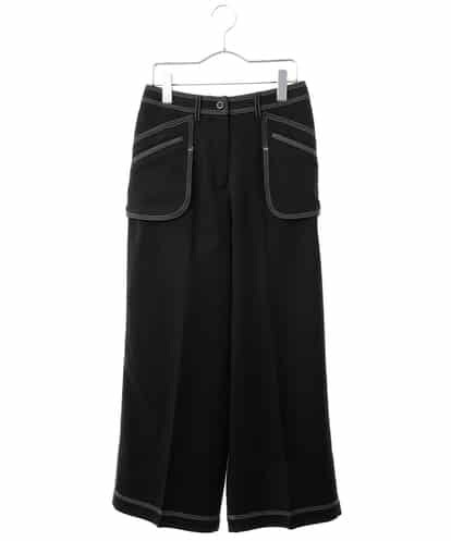 RBLAO10230 HIROKO BIS 【洗濯機で洗える】ステッチデザインワイドパンツ