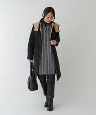 RBLAT10250 HIROKO BIS(ヒロコ ビス) 【洗える】レザー調スリットデザインパンツ ベージュ