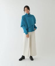 RBLAU41270 HIROKO BIS(ヒロコ ビス) 【洗濯機で洗える】起毛ストレッチフレアシルエットパンツ アイボリー
