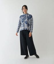 RBLAU41270 HIROKO BIS(ヒロコ ビス) 【洗濯機で洗える】起毛ストレッチフレアシルエットパンツ アイボリー