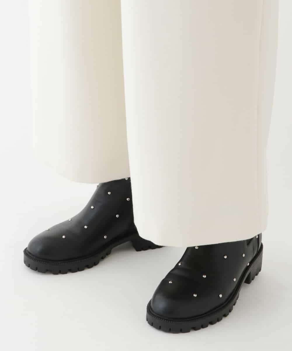 RBLAU41270 HIROKO BIS(ヒロコ ビス) 【洗濯機で洗える】起毛ストレッチフレアシルエットパンツ アイボリー