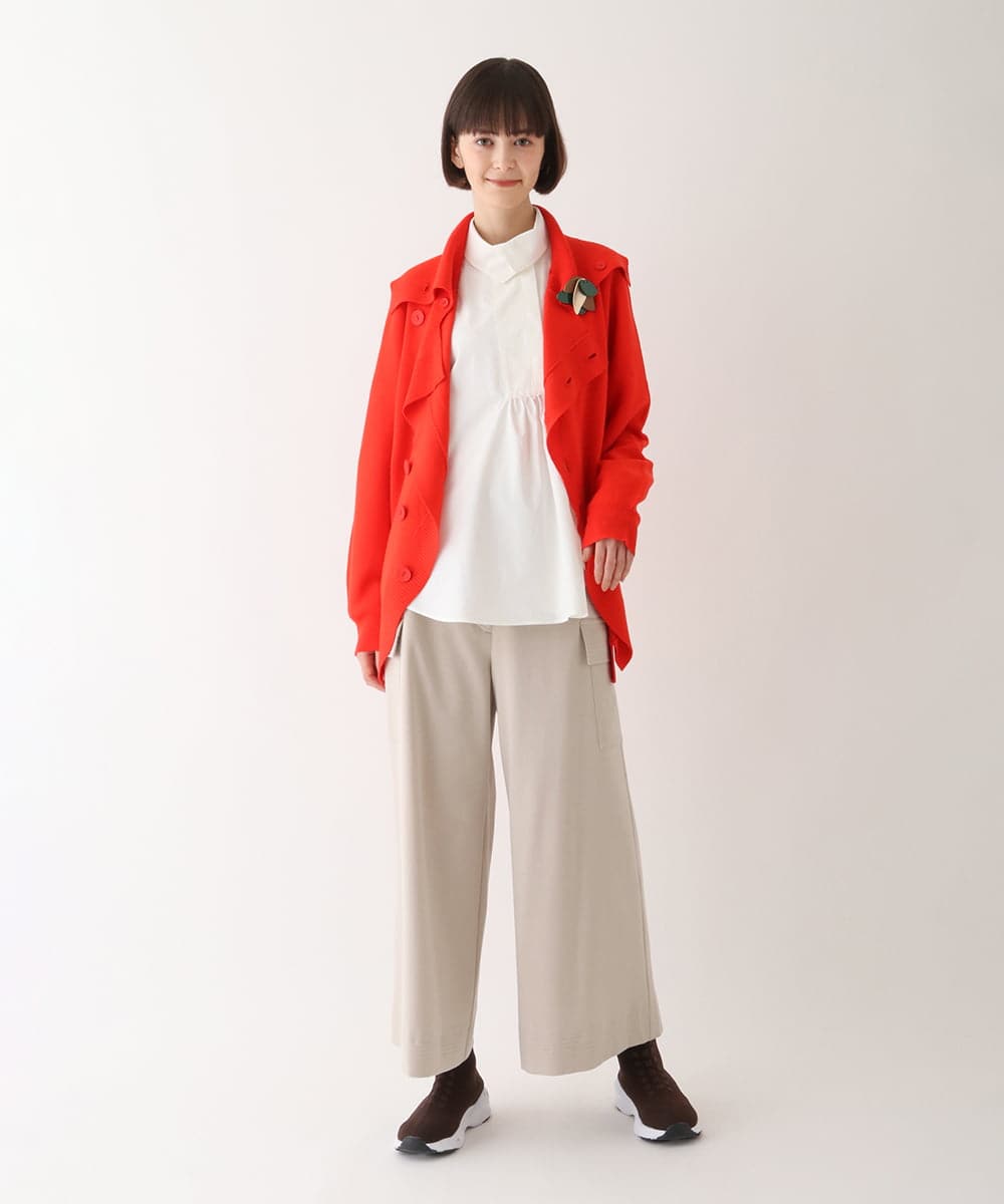RBLAV20260 HIROKO BIS(ヒロコ ビス) 【洗える】カーゴポケットデザインワイドパンツ グリーン