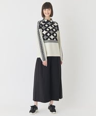 RBLCE01180 HIROKO BIS(ヒロコ ビス) 【日本製】エアシルキー切り替えギャザーパンツ グレー