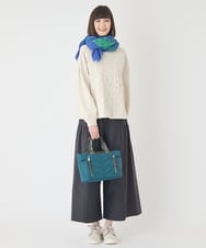 RBLCE01180 HIROKO BIS(ヒロコ ビス) 【日本製】エアシルキー切り替えギャザーパンツ グレー