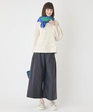 RBLCE01180 HIROKO BIS(ヒロコ ビス) 【日本製】エアシルキー切り替えギャザーパンツ グレー