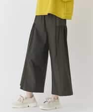 RBLCE01180 HIROKO BIS(ヒロコ ビス) 【日本製】エアシルキー切り替えギャザーパンツ カーキ