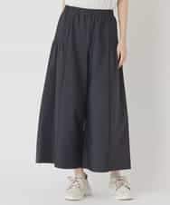 RBLCE01180 HIROKO BIS(ヒロコ ビス) 【日本製】エアシルキー切り替えギャザーパンツ グレー