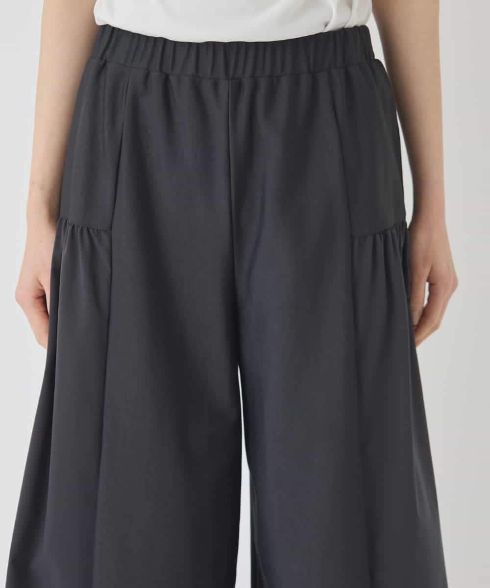 RBLCE01180 HIROKO BIS(ヒロコ ビス) 【日本製】エアシルキー切り替えギャザーパンツ グレー