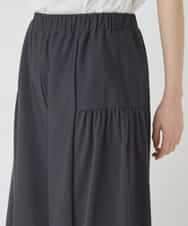 RBLCE01180 HIROKO BIS(ヒロコ ビス) 【日本製】エアシルキー切り替えギャザーパンツ グレー