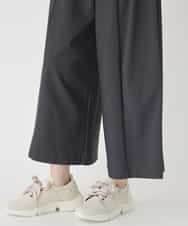 RBLCE01180 HIROKO BIS(ヒロコ ビス) 【日本製】エアシルキー切り替えギャザーパンツ グレー