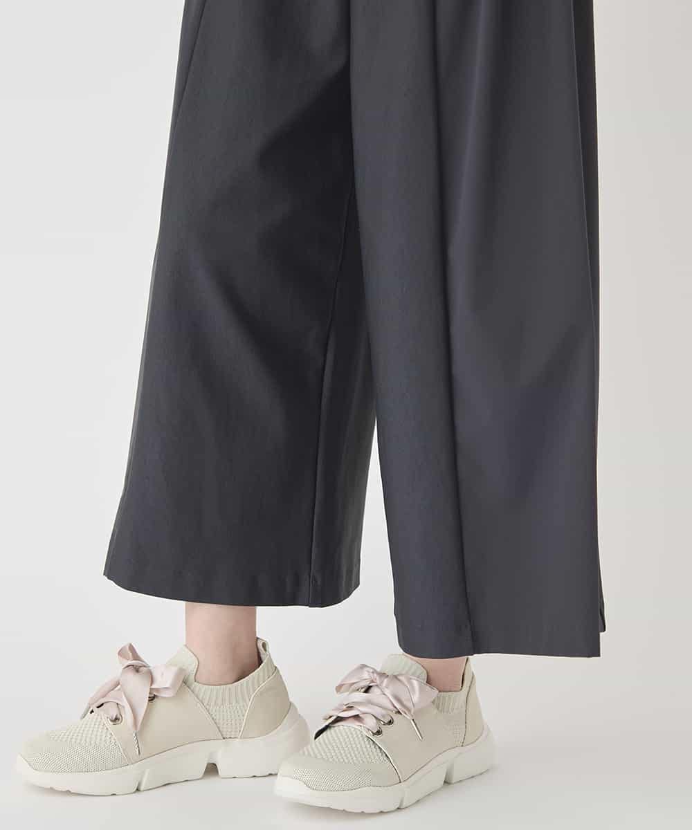 RBLCE01180 HIROKO BIS(ヒロコ ビス) 【日本製】エアシルキー切り替えギャザーパンツ グレー