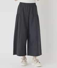 RBLCE01180 HIROKO BIS(ヒロコ ビス) 【日本製】エアシルキー切り替えギャザーパンツ グレー