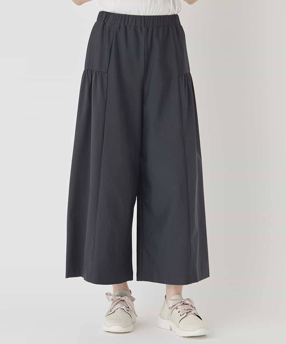 RBLCE01180 HIROKO BIS(ヒロコ ビス) 【日本製】エアシルキー切り替えギャザーパンツ グレー