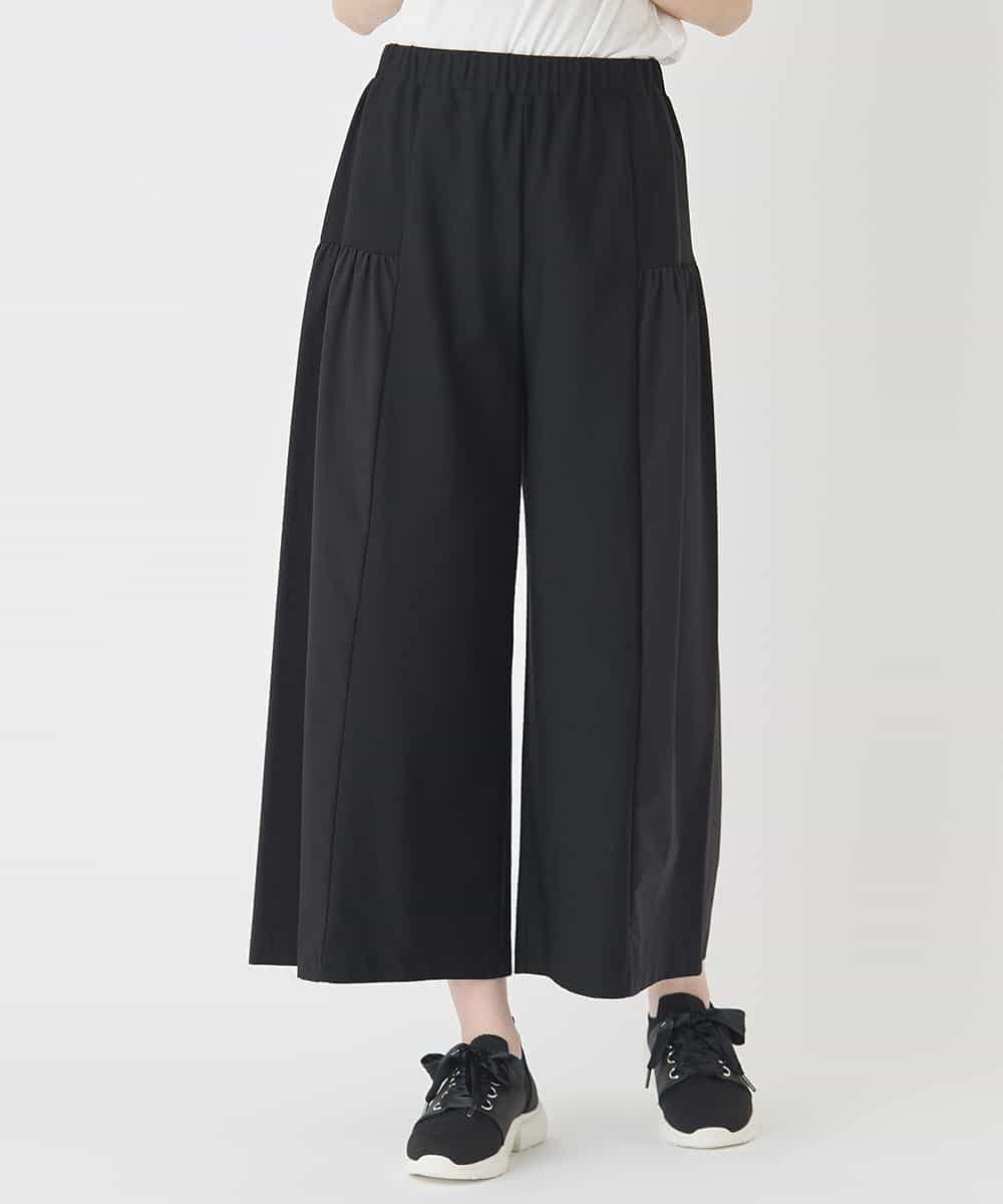 RBLCE01180 HIROKO BIS(ヒロコ ビス) 【日本製】エアシルキー切り替えギャザーパンツ グレー