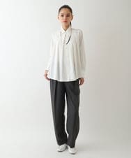RBLDA30260 HIROKO BIS(ヒロコ ビス) ストレッチセンタープレスパンツ ネイビー