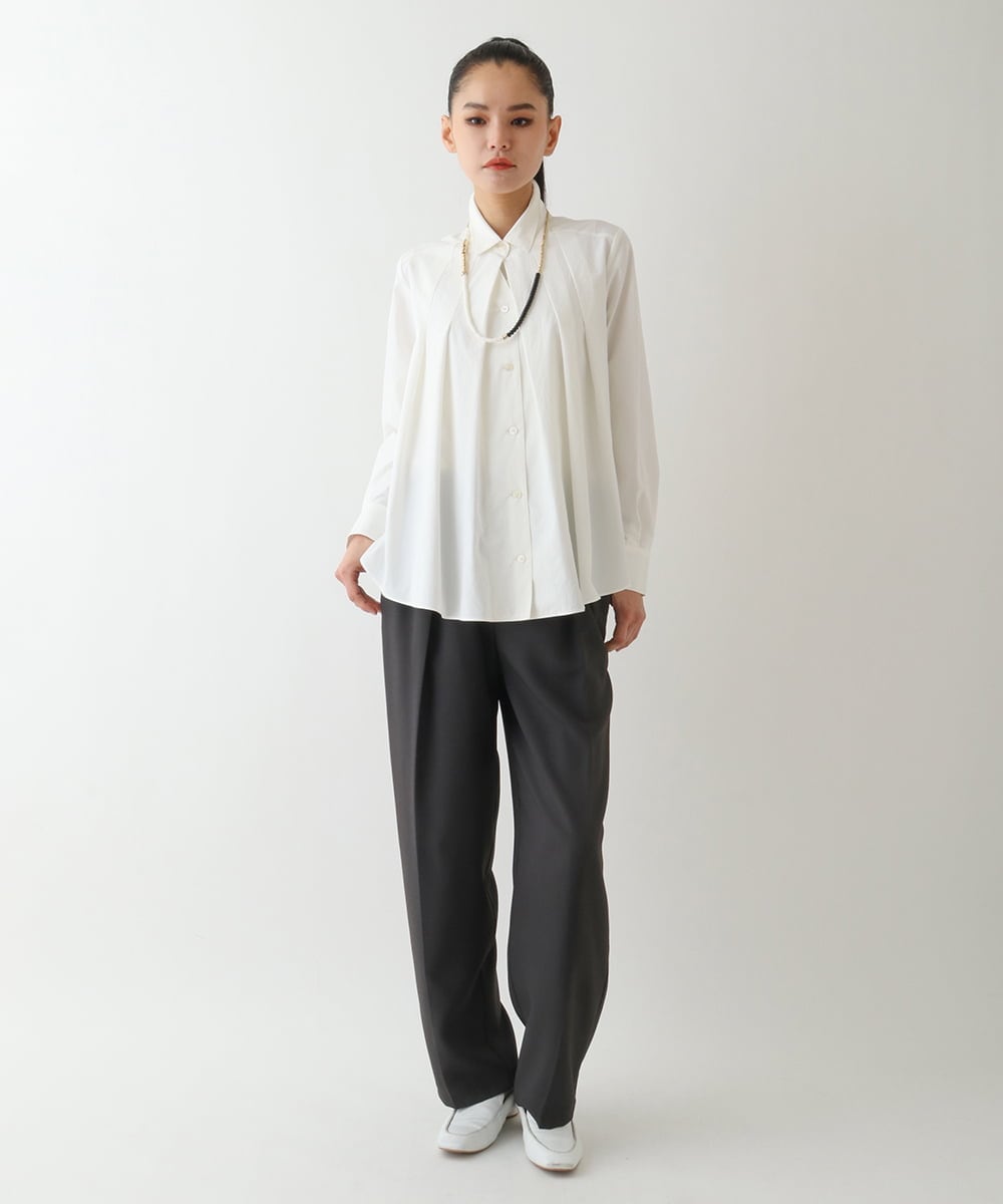 RBLDA30260 HIROKO BIS(ヒロコ ビス) ストレッチセンタープレスパンツ ネイビー