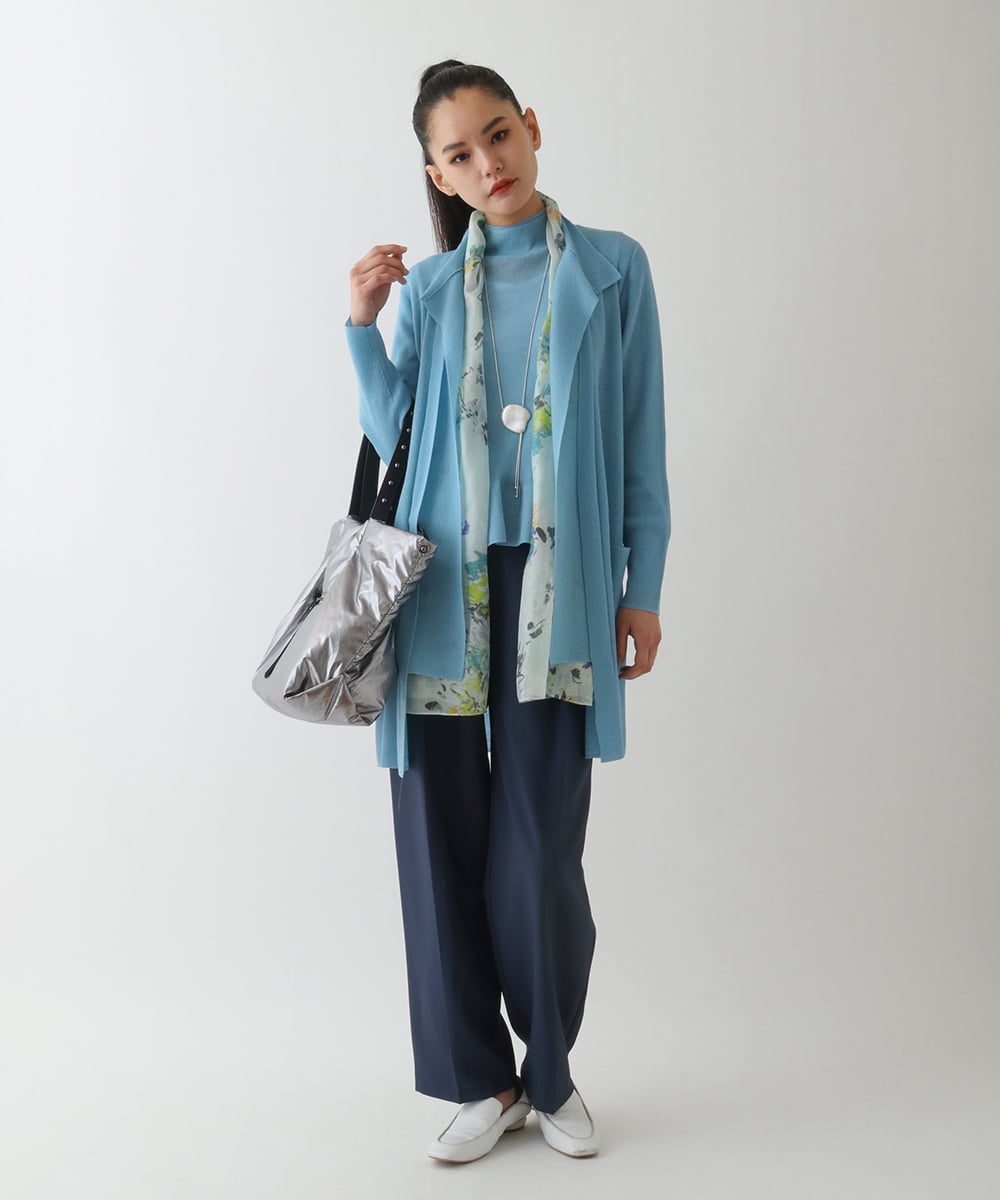 RBLDA30260 HIROKO BIS(ヒロコ ビス) ストレッチセンタープレスパンツ ネイビー